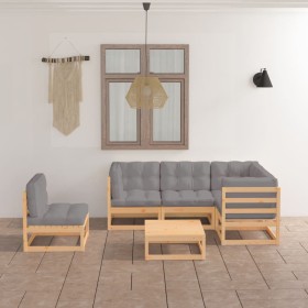 Garden furniture 6 pieces with cushions made of solid pine wood by vidaXL, Garden sets - Ref: Foro24-3076629, Price: 483,99 €...