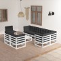 Garden furniture set 9 pieces and cushions solid pine wood by vidaXL, Garden sets - Ref: Foro24-3076720, Price: 838,68 €, Dis...