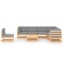 Garden furniture 8 pieces and solid pine wood cushions by vidaXL, Garden sets - Ref: Foro24-3076819, Price: 738,10 €, Discoun...