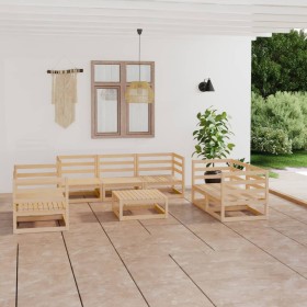 Garden furniture set 8 pieces solid pine wood by vidaXL, Garden sets - Ref: Foro24-3075454, Price: 354,78 €, Discount: %