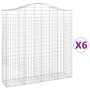 Gabion baskets 6 pcs arc shape iron 200x50x200/220 cm by vidaXL, Pots and planters - Ref: Foro24-3145749, Price: 849,50 €, Di...