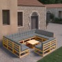 Garden furniture set 10 pieces and cushions solid pine wood by vidaXL, Garden sets - Ref: Foro24-3077219, Price: 930,15 €, Di...