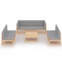 Garden furniture set 8 pieces and cushions solid pine wood by vidaXL, Garden sets - Ref: Foro24-3076474, Price: 738,69 €, Dis...