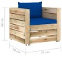 Gartenmöbel 7-teilig mit grün imprägnierten Holzkissen von vidaXL, Gartensets - Ref: Foro24-3074877, Preis: 739,99 €, Rabatt: %