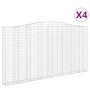 Gabion baskets 4 pcs arch shape iron 400x30x200/220 cm by vidaXL, Pots and planters - Ref: Foro24-3145893, Price: 915,95 €, D...