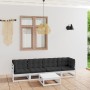 5-piece garden furniture set with solid pine wood cushions by vidaXL, Garden sets - Ref: Foro24-3076415, Price: 365,99 €, Dis...