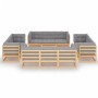 Garden furniture set 13 pieces and solid pine wood cushions by vidaXL, Garden sets - Ref: Foro24-3076344, Price: 1,00 €, Disc...