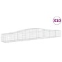 Gabion baskets 10 units, arched shape, iron, 400x50x40/60 cm by vidaXL, Pots and planters - Ref: Foro24-3145925, Price: 1,00 ...