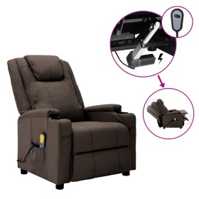 Brown synthetic leather electric massage chair by vidaXL, Electric massage chairs - Ref: Foro24-3073797, Price: 274,99 €, Dis...