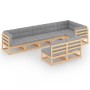 Garden furniture 8 pieces and solid pine wood cushions by vidaXL, Garden sets - Ref: Foro24-3076664, Price: 820,00 €, Discoun...