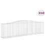 Gabion baskets 10 pcs arc shape iron 400x50x100/120cm by vidaXL, Pots and planters - Ref: Foro24-3145964, Price: 1,00 €, Disc...