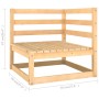 8 Stk. Gartenmöbel und Kissen aus massivem Zirbenholz von vidaXL, Gartensets - Ref: Foro24-3076664, Preis: 818,99 €, Rabatt: %