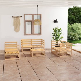 Garden furniture set 7 pieces solid pine wood by vidaXL, Garden sets - Ref: Foro24-3075444, Price: 327,52 €, Discount: %