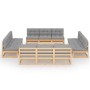 Garden furniture set 13 pieces and solid pine wood cushions by vidaXL, Garden sets - Ref: Foro24-3076329, Price: 1,00 €, Disc...