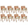 Garden chairs 8 pcs solid teak wood with cushions by vidaXL, Garden chairs - Ref: Foro24-3075213, Price: 575,99 €, Discount: %