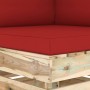 2-Sitzer-Palettensofa mit grün imprägnierten Kiefernholzkissen von vidaXL, Gartensets - Ref: Foro24-3074549, Preis: 297,99 €,...