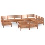 Garden furniture set 11 pieces solid honey brown pine wood by vidaXL, Garden sets - Ref: Foro24-3083072, Price: 587,16 €, Dis...