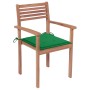 Stackable garden chairs 6 pcs teak wood with cushions by vidaXL, Garden chairs - Ref: Foro24-3072577, Price: 480,14 €, Discou...