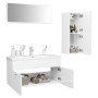 Juego de muebles de baño madera de ingeniería blanco brillo de vidaXL, Muebles de baño - Ref: Foro24-3071024, Precio: 116,29 ...