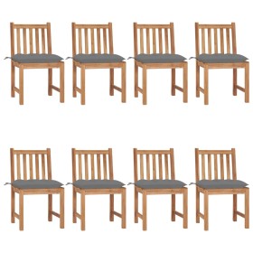 Garden chairs 8 units solid teak wood with cushions by vidaXL, Garden chairs - Ref: Foro24-3073158, Price: 834,37 €, Discount: %