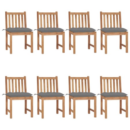 Garden chairs 8 units solid teak wood with cushions by vidaXL, Garden chairs - Ref: Foro24-3073158, Price: 833,50 €, Discount: %