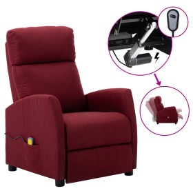 Sillón de masaje eléctrico tela rojo tinto de vidaXL, Sillones de masaje eléctricos - Ref: Foro24-3073649, Precio: 234,99 €, ...