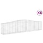 Gabion baskets 6 pcs arch shape iron 400x50x80/100 cm by vidaXL, Pots and planters - Ref: Foro24-3145947, Price: 882,13 €, Di...