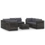 Garden furniture 9 pieces with gray impregnated wood cushions by vidaXL, Garden sets - Ref: Foro24-3068348, Price: 920,33 €, ...