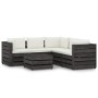 Garden furniture 6 pieces with gray impregnated wood cushions by vidaXL, Garden sets - Ref: Foro24-3068302, Price: 668,02 €, ...