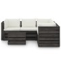 Garden furniture 6 pieces with gray impregnated wood cushions by vidaXL, Garden sets - Ref: Foro24-3068302, Price: 668,02 €, ...