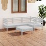 Garden furniture set 5 pieces solid white pine wood by vidaXL, Garden sets - Ref: Foro24-3082693, Price: 266,68 €, Discount: %