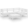 Garden furniture set 5 pieces solid white pine wood by vidaXL, Garden sets - Ref: Foro24-3082693, Price: 266,68 €, Discount: %