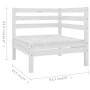 Garden furniture set 5 pieces solid white pine wood by vidaXL, Garden sets - Ref: Foro24-3082693, Price: 266,68 €, Discount: %