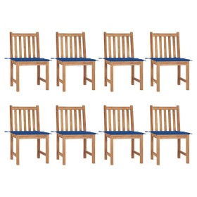 Garden chairs 8 units teak wood with cushions by vidaXL, Garden chairs - Ref: Foro24-3073152, Price: 832,81 €, Discount: %