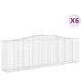 Gabion baskets 6 units arch shape iron 400x50x120/140 cm by vidaXL, Pots and planters - Ref: Foro24-3145973, Price: 1,00 €, D...