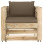 Garden furniture 6 pieces with green impregnated wood cushions by vidaXL, Garden sets - Ref: Foro24-3074839, Price: 666,19 €,...