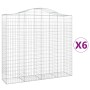 Gabionenkörbe 6 Stück Bogenform Eisen 200x50x180/200 cm von vidaXL, Töpfe und Pflanzgefäße - Ref: Foro24-3145728, Preis: 818,...