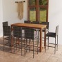 9-piece garden bar set and gray synthetic rattan cushions by vidaXL, Garden sets - Ref: Foro24-3068009, Price: 767,07 €, Disc...