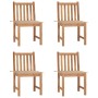 Garden chairs, set of 4, made of solid teak wood with cushions. by vidaXL, Garden chairs - Ref: Foro24-3073091, Price: 423,42...