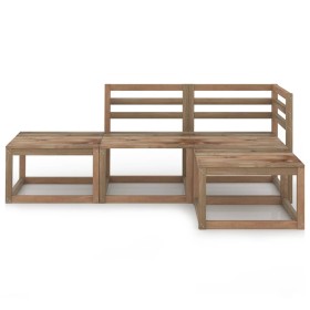 Garden furniture 4 pieces brown impregnated pine wood cushions by vidaXL, Garden sets - Ref: Foro24-3067600, Price: 175,79 €,...