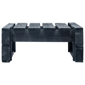 Black wooden garden pallet ottoman by vidaXL, Outdoor ottomans - Ref: Foro24-45761, Price: 43,99 €, Discount: %