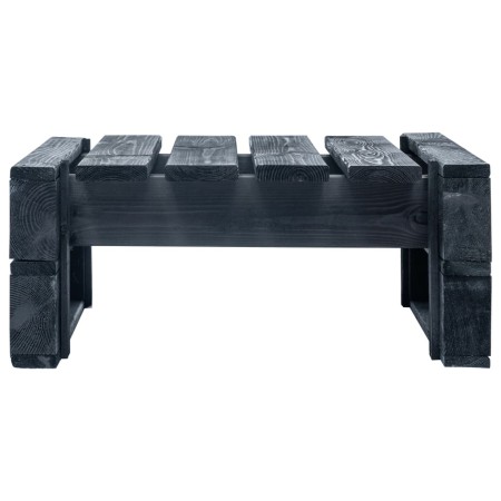 Black wooden garden pallet ottoman by vidaXL, Outdoor ottomans - Ref: Foro24-45761, Price: 45,29 €, Discount: %