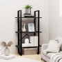 Solid black pine wood storage shelf 60x30x105 cm by vidaXL, Bookcases and shelves - Ref: Foro24-806516, Price: 60,90 €, Disco...