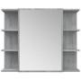 Armario de espejo baño contrachapada gris Sonoma 80x20,5x64 cm de vidaXL, Tocadores de baño - Ref: Foro24-815523, Precio: 97,...