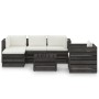 Garden furniture 6 pieces with gray impregnated wood cushions by vidaXL, Garden sets - Ref: Foro24-3068458, Price: 638,24 €, ...