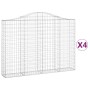 Gabionenkörbe 4 Stk. Bogenform Eisen 200x30x140/160 cm von vidaXL, Töpfe und Pflanzgefäße - Ref: Foro24-3145474, Preis: 446,8...