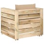 Gartenmöbel 2-teilig mit grün imprägnierten Holzkissen von vidaXL, Gartensets - Ref: Foro24-3074534, Preis: 173,19 €, Rabatt: %