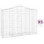 Gabionenkörbe 5 Stück Bogenform Eisen 200x50x140/160 cm von vidaXL, Töpfe und Pflanzgefäße - Ref: Foro24-3145685, Preis: 553,...