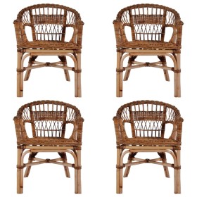 Garden chairs 4 units natural brown rattan by vidaXL, Garden chairs - Ref: Foro24-275843, Price: 1,00 €, Discount: %