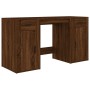 Brown oak plywood desk with cabinet by vidaXL, Desks - Ref: Foro24-3185438, Price: 148,99 €, Discount: %